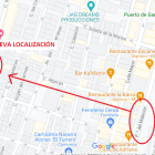 Mapa de Garrucha indicando la antigua localización y la nueva. FOTO: Google maps.