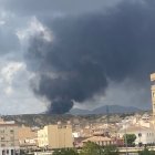 La columna de humo que se veía esta tarde en Albox.