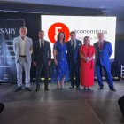 Juan Romero, Javier Aureliano García, María del Mar Vázquez, Luis Romero, Ana Moreno y Carlos Jesús Cano en la inauguración.