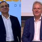 Los dos candidatos, Céspedes y Valera, en actos celebrados en la UAL.