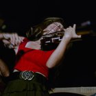 Mónica Montero en su debut en el Festival Guajira en Almería.