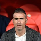 Gaizka Garitano en su última visita al Mediterráneo con el Eibar en el año 2022.