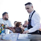 El almeriense Francisco Javier Franco, cortador profesional de jamón.