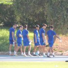 Los seis protagonistas del Almería B que han estado a las órdenes de Garitano.