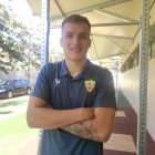 Milovanovic con LA VOZ después del partido con el Almería B.