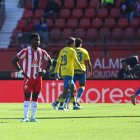 Mirada perdida del jugador belga tras encajar el segundo gol de Las Palmas.