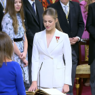 La Princesa Leonor en la jura de la Constitución./ Casa Real