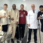 Los lesionados pasan reconocimiento en la Ripoll y de Prado Sport Clinic de Almería.