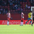 Incrédulos después de caer con Las Palmas en el último minuto de partido.