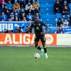 Mendes en el partido en Mendizorroza ante el Alavés.