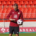 Garitano esperando la victoria en su sexto partido de Liga con el equipo.