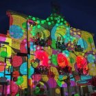 Fachada del Ayuntamiento de Laujar de Andarax durante la pasada Navidad.
