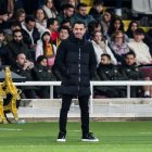 Enfado del entrenador azulgrana después de haberle ganado al Almería.