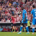 El Almería salió goleado de San Mamés por 3-0 siendo Alberto Lasarte entrenador interino.