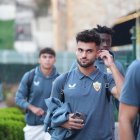 Arnau Puigmal llegando a La Catedral para el Athletic-Almería.