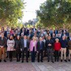 Cuca Gamarra, secretaria general del PP, reunió ayer con motivo de su visita a El Ejido a la plana mayor de los populares de la provincia.