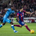 Lopy en el partido frente al FC Barcelona que se jugó en Montjuic en diciembre.