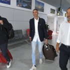 Garitano cuando llegó en octubre para firmar por el Almería.