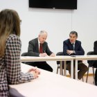 Lorenzo del Rio, presidente del TSJA visita Almería para presidir la reunión de la extensión del juzgado de Almería a Roquetas de Mar.