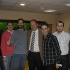 Pepe Mel siendo entrenador del Poli Ejido en los estudios de Localia Televisión.