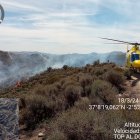 Imagen del incendio compartida por el Infoca.