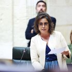 La consejera de Salud y Consumo, Catalina García, en un pleno en el Parlamento Andaluz.