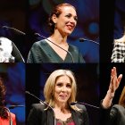 Arriba, de izquierda a derecha, Mª Teresa Lao, Anabel Veloso y Maribel Sánchez; en la fila inferior María Peláez, Mª José Flores y Amalia Salvador.