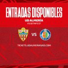 A la venta las entradas para el partido Almería-Getafe.