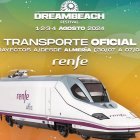 Imagen del AVE en la publicación de Dreambeach en Instagram.