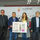 Juan José Martín Campos, Diego Cruz, Sonia Miranda y Rafael Morales. en la presentación del cartel.