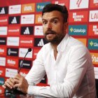 Rubén Albés en su etapa de entrenador del Albacete.