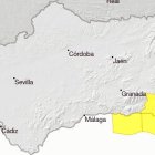 Mapa de Andalucía para esta jornada de martes.