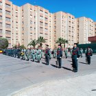 Guardias civiles y legionarios durante el acto del 180 aniversario de la Guardia Civil.
