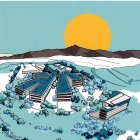 Dibujo conmemorativo de la nueva sede de los servicios centrales de Cajamar en el PITA.