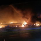 Incendio en la nave hortofrutícola.