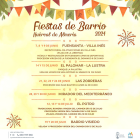 Cartel con las fiestas de los barrios.