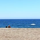 Imagen de esta semana en la Playa de El Zapillo, pasadas del 14:30 horas.
