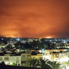 Fuego provocado por una tormenta eléctrica en Sierra Alhamilla. Foto: Miguel Ángel Pérez.