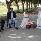 Presentación de las fiestas patronales en honor a San Isidro en el Parque Municipal.