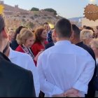 La Reina Sofía, durante la recepción en la azotea de la Plaza Vieja.