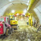 Imagen captada recientemente de las obras del túnel en Viator para la llegada del AVE a Almería.