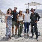 Eva Almaya, Luis María Ferrández, Patricia Ross, Almudena Morales y José Luis García-Pérez, en el rodaje.