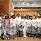 Foto de familia con varios representantes, entre ellos, de la fundación MOTT, en Las Palmerillas.