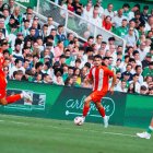 Pubill salió en la segunda parte del partido en El Sardinero ante el Racing de Santander.