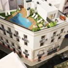 Así quedará el edificio situado frente a la iglesia de San Sebastián.