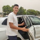 César Montes, el día que llegó a Almería.