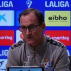 Joseba Etxeberria en la rueda de prensa previa.