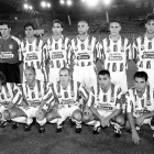 El Almería 1998-99 con Javi Calleja último por abajo de izquierda a derecha.