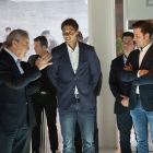 Francisco Martínez Cosentino y su hijo Eduardo durante la visita que en 2014 hizo a Rafa Nadal a Grupo Cosentino.