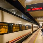 Llegada del último tren a la Intermodal de Almería.